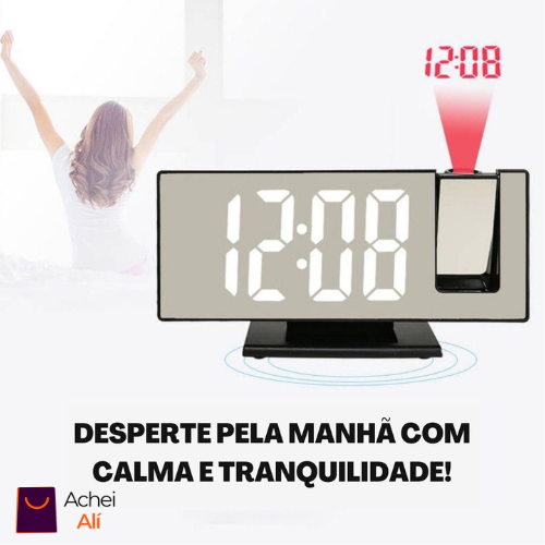 Novo Despertador digital Led Com Rádio! Com função Soneca e Alarme