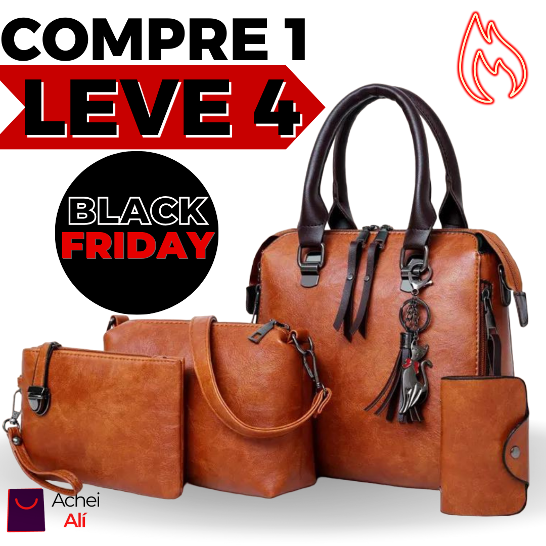 Bolsa Nature de Couro - Compre 1 Leve 4 - BLACK FRIDAY 🔥